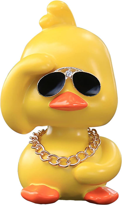 Cute Yellow Duck Car Ornaments Cool Duck Car Dashboard Decorations Shaking Head Doll