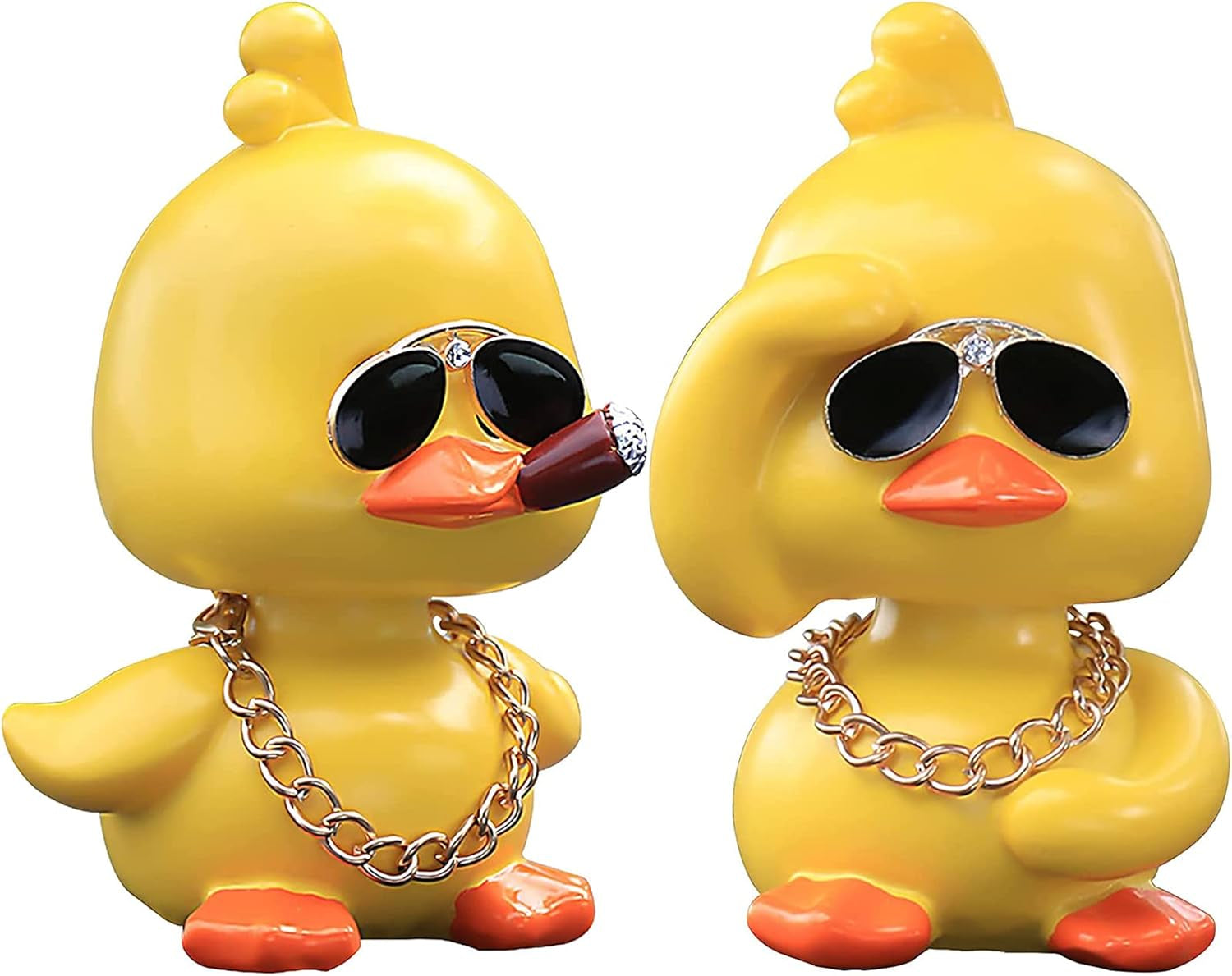 Cute Yellow Duck Car Ornaments Cool Duck Car Dashboard Decorations Shaking Head Doll