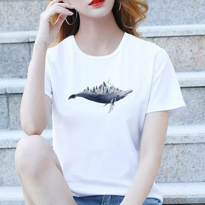Personal Influencer Springsummer Casual Short-sleeved T-shirt For Women