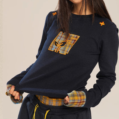 Sprout Plan Checkered Cloth Cover Long Sleeve Female