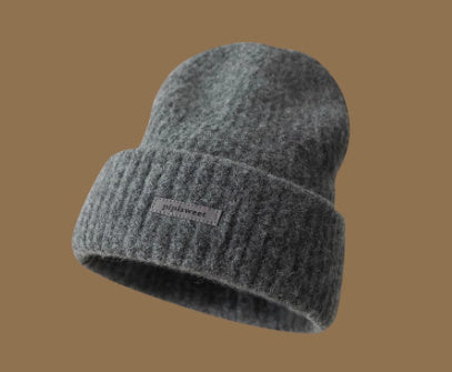 Girls Loose Design Woolen Cap Slimming Face-looking Small Warm Hat