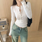 Pure Desire Long Sleeve Slim Design Sense Inner Bottoming Shirt Women
