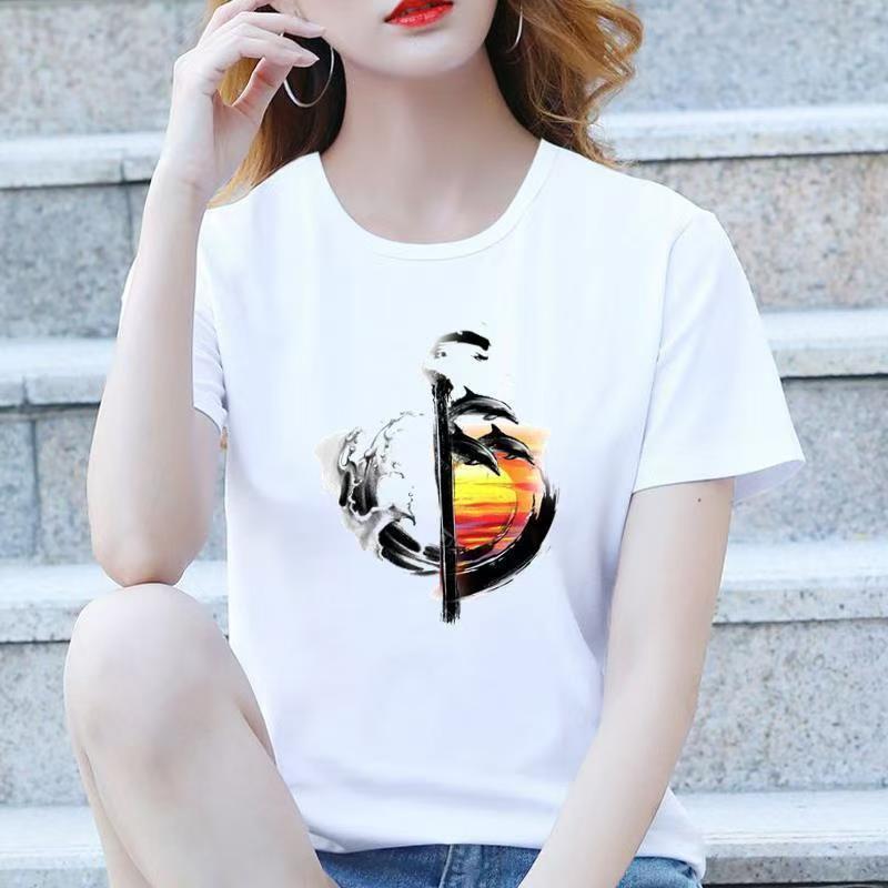 Personal Influencer Springsummer Casual Short-sleeved T-shirt For Women