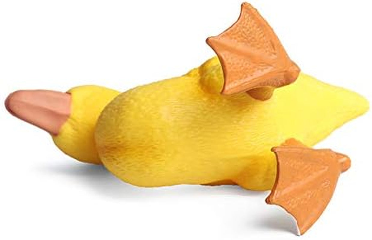 4 Inches Resin Duck Figurine Yellow Duck Figurine Miniature Duck Simulated Poultry Farm Duck Wild Duck Model Figurine Birthday Gift Decorations for Fairy Garden Home Office (Yellow)