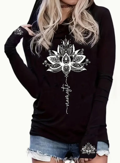 Women's Casual Hooded Long Sleeve T-Shirt