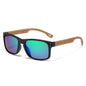 Retro Wood Grain Leg Sunglasses Square Spectacle Foot Color Film Men's Sunglasses