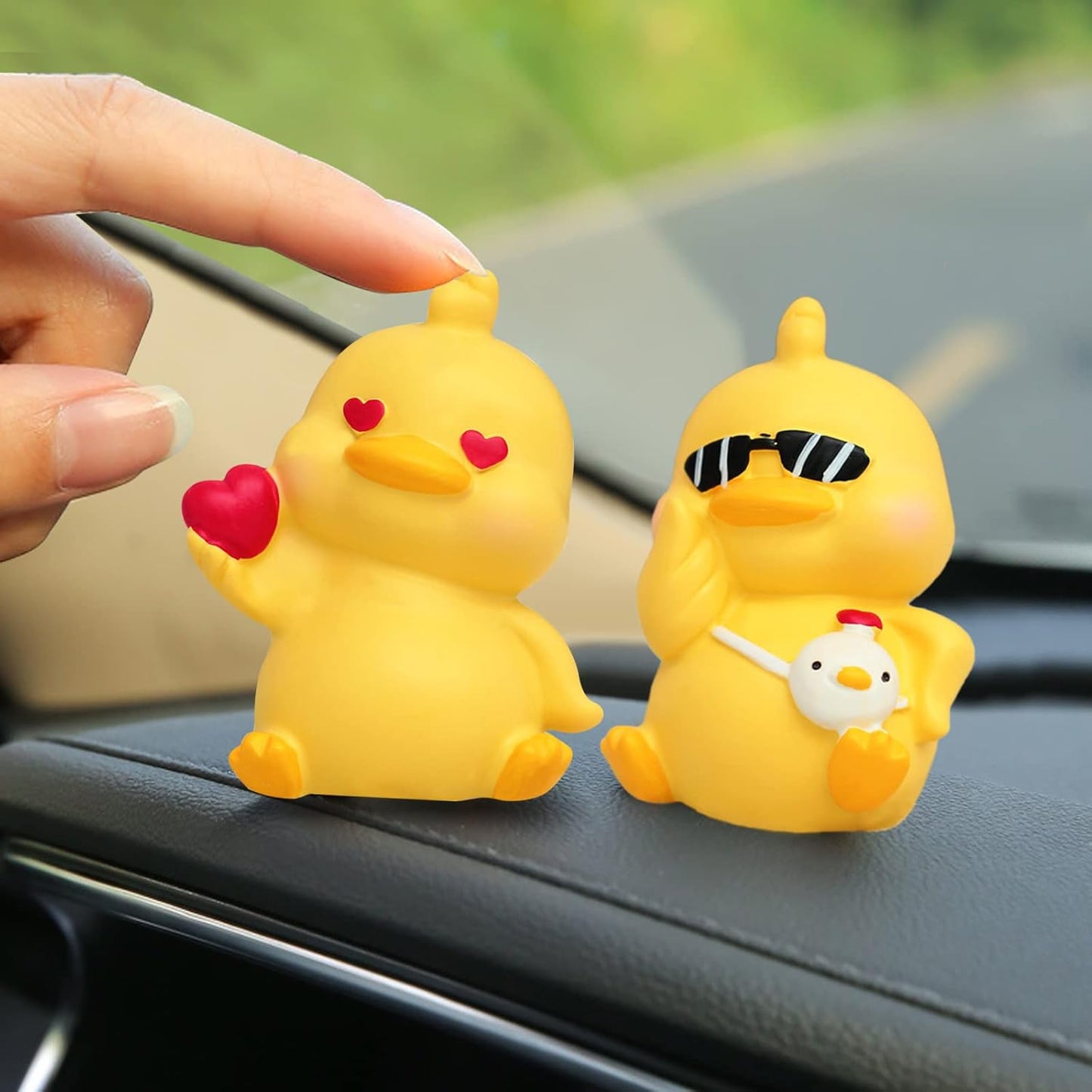Yellow Duck Toy Car Ornaments Cool Duck Car Dashboard Decorations Duck
