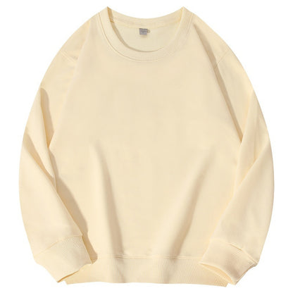 Men's Round Neck Hoodie Solid Color Couple's Shirt