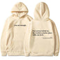 Fleece-lined Plain Letter Print Pocket Drawstring Print Hoodie