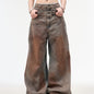 Women's American Retro Washed Double Waisted Jeans