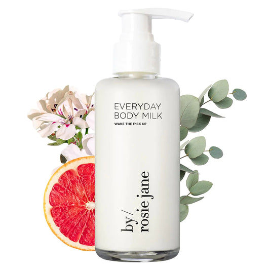 By Rosie Jane Wake Up Body Milk - Hydrating Toner & Body Moisturizer to Help Even Skin Tone - Infused with Soothing Aloe Vera and Turmeric Root to Promote Anti-Aging (5 Ounce)